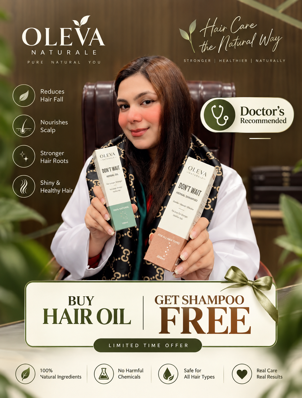 Herbal Oil - Get Shampoo Free